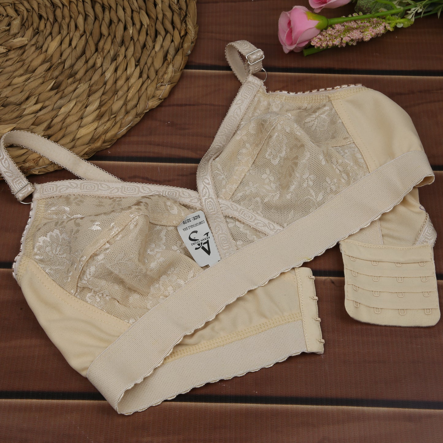 3 Piece Broad Belt Comfortable bra 4 Hook Closer